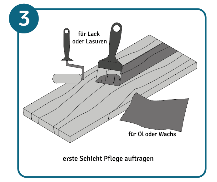 Die erste Schicht bei der Holzpflege